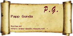 Papp Gunda névjegykártya